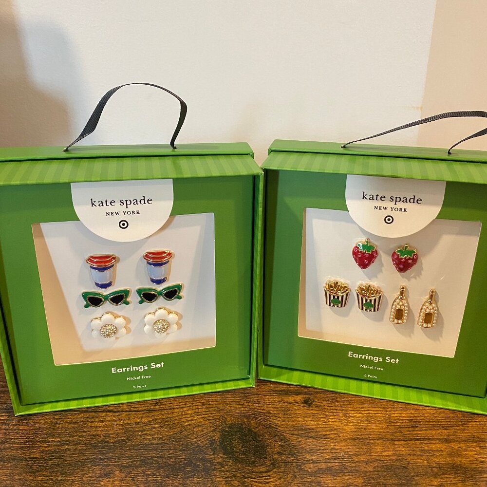 Kate Spade Earrings - Set of Two‎ - Novelty Studs - Nickel Free
